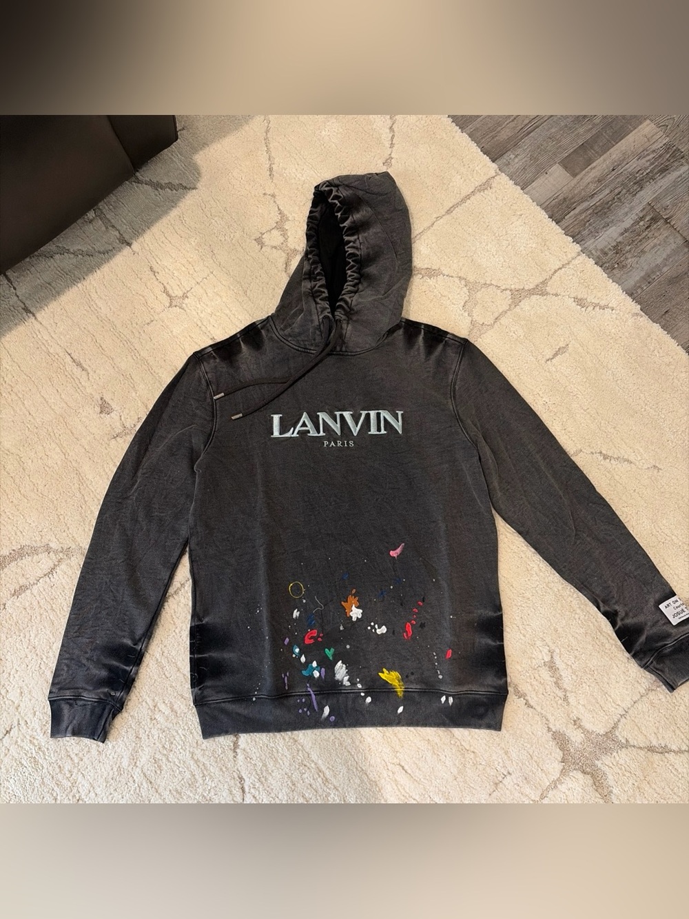 Lanvin Paris x Gallery Dept. Hoodie - Paint Splatter & Washed Design Size Small